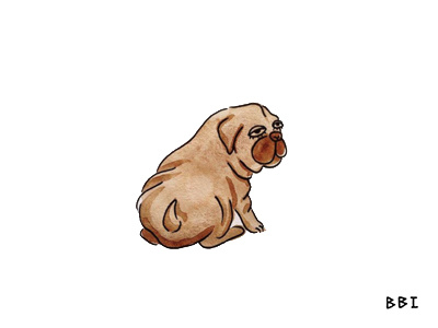Doggo watercolor drawing blackboozeillustrations illustration puppy dog