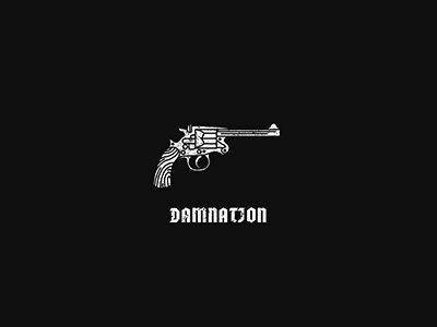 Damnation art black church damnation gun icon illustration tvshow western white