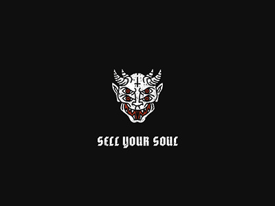 Sell Your Soul art black danger devil evil icon illustration soul white