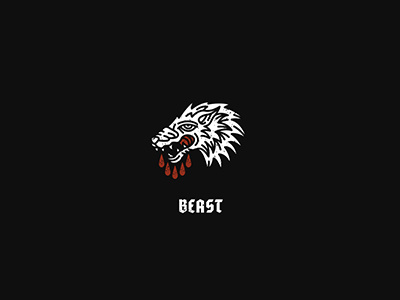Beast art beast black blood danger icon illustration white wild wolf