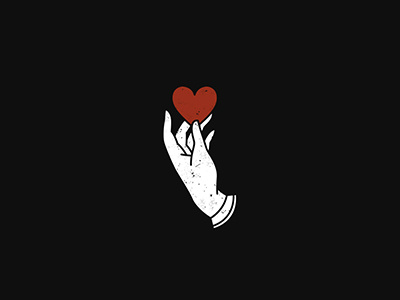 Giver art black hand heart icon illustration love pain sick white