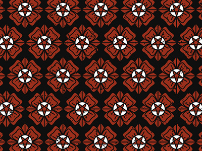 Evil Pattern art devil evil flower icon illustration pattern pentagram red rose tattoo