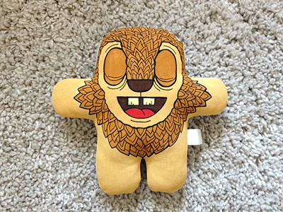 Lion artcore illustration lion plushform smile toy