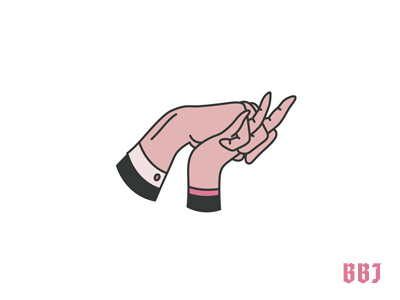 Love love black pink art hand icon logo vector illustration blackboozeillustrations