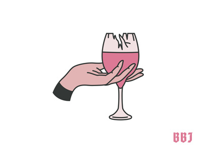 Drink drink wine black pink art hand icon logo vector illustration blackboozeillustrations