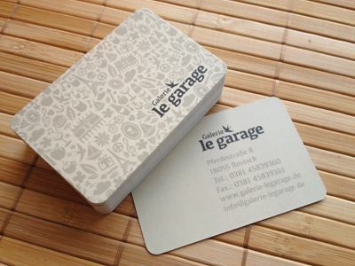Final Business Card "Galerie le garage" business card galerie le garage pattern shop artcore paper