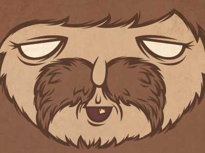 Dude artcore beard brown dude illustration tooth