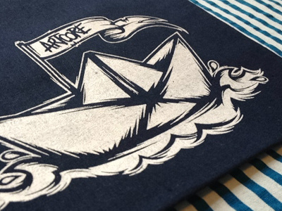 Artcorebag artcore bag boat illustration paperboat sreen print