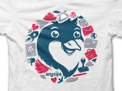 Wysija Shirt artcore bird cloud heart illustration letter rocket shirt wings wordpress wysija