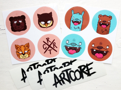 Artcore Sticker Pack artcore bear bunny fox illustration owl sticker