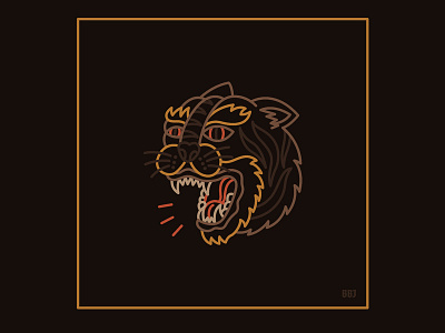 Tiger art black blackboozeillustrations danger design icon illustration logo tattoo tattooart tiger vector