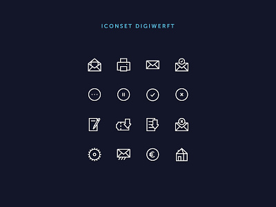 Iconset Digiwerft 16x16 design digital icon icons interface ui uidesign white