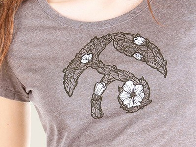 "Flower Glyph Tee" for Iriedaily artcore flower glyph illustration irie daily logo shirt