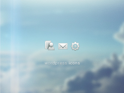 Wordpress Icons artcore icons letter newsletter settings sky wordpress
