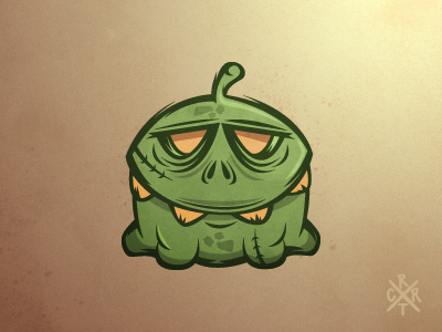Om Nom - Cut the rope artcore cuttherope frog illustration monster omnom zombie