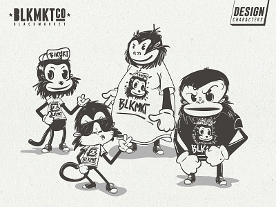 Characters BLKMKT bn character digitalart drawing illustration illustrator