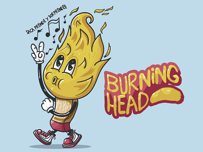 Burning head