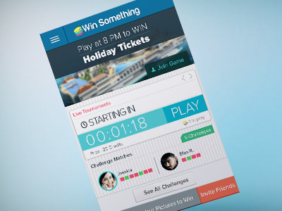 Win Something challenge clean holiday ios7 tickets ui