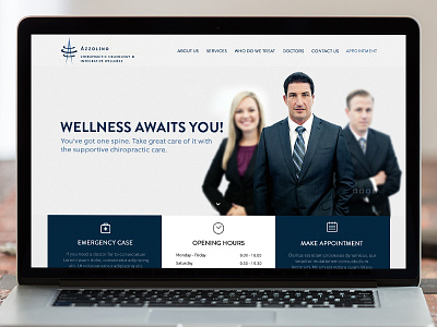 Chiroporactic Clinic Website banner chiropractic clinic doctor health hospital landing page medical ui ux website