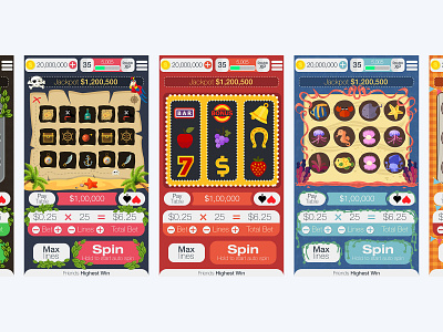 Slot Themes | Mobile Game by Huzaifa Ratlam on Dribbble