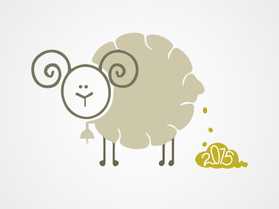 Twenty 15 2015 holidays new year poop resolution sheep