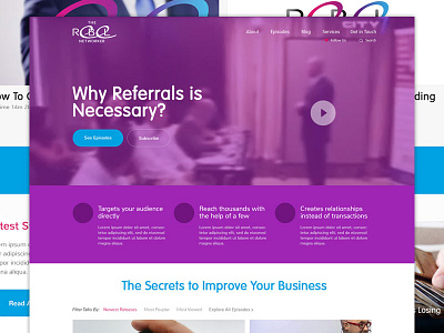 Rebel Networker v1.2 blog clean episodes flat layout marketing sales teaching ui video website