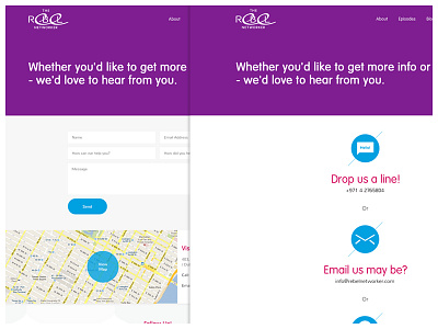 Rebel Networker - Contact circle clean contact flat form icon location map minimal purple web webdesign