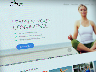 Online Yoga Training blue clean design green mininal online training ui ux video yoga