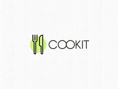 Cookit black brown cook cooking cuisine food green identity logo menu online delivery recipe