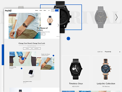 Shop Watch clean design ecommerce minimal shop ui ux watches website