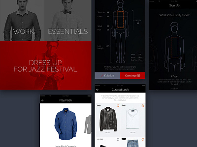 Ecommerce app black buy cart chart clothes fashion ios shopping