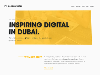 New Conceptualize Site!!! design fresh new website responsive type typography ui ux web design
