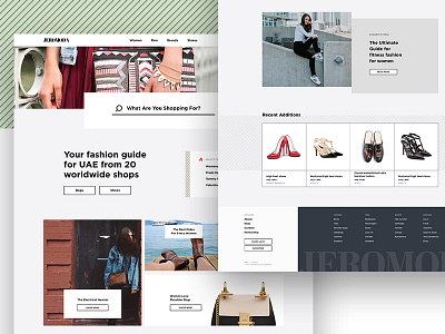 Fashion Guide bags ecommerce fashion landing page shoes store ui ux website