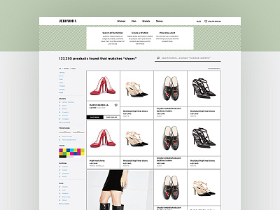 Fashion Guide - Shop box clean ecommerce fashion filter grid shoes store ui ux website