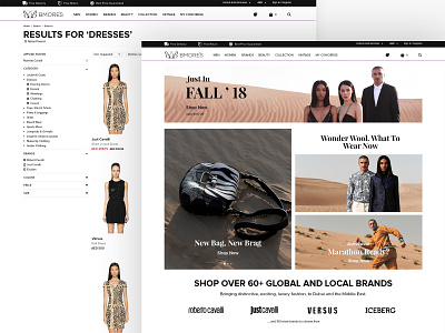 eCommerce Website for A Multi-Brand Boutique bags category page clothing brand ecommerce fashion luxury product page results shopping ui design ux design website