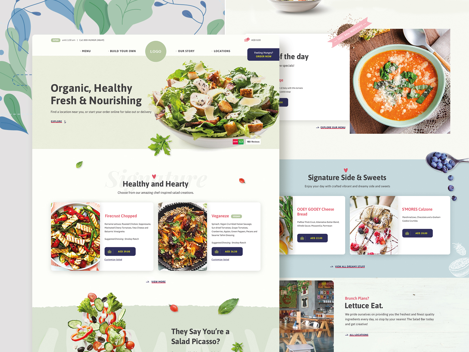 Conceptual Design for Healthy Food Website by Huzaifa Ratlam on Dribbble