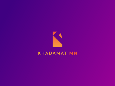 KHADAMAT MN Identity abstract arab arabic golden ratio gradient identity morocco negative space orange purple services