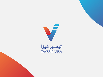 Tayssir Visa arab arabic branding gradient logo motion services v v logo visa تاء