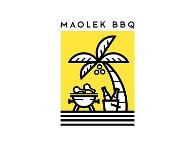 Maolek BBQ bbq bbq logo beach graphic design guam guam bbq guam graphic design guam logo island island logo maolek maolek bbq