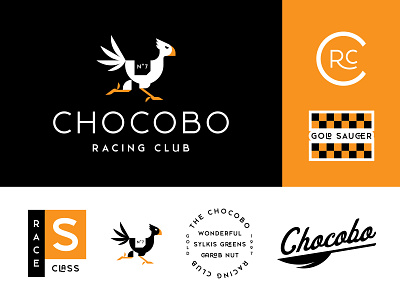 Chocobo Racing Club chocobo chocobo racing club ff7 final fantasy final fantasy 7 remake gold saucer graphic design race racing racing club vector