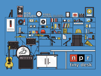 NPR Tiny Desk line art music poster npr npr tiny desk npr tiny desk concert