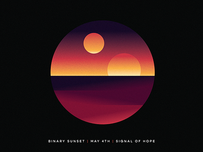 Binary Sunset binary sunset binary sunset guam graphic design hope star wars starwars sunset