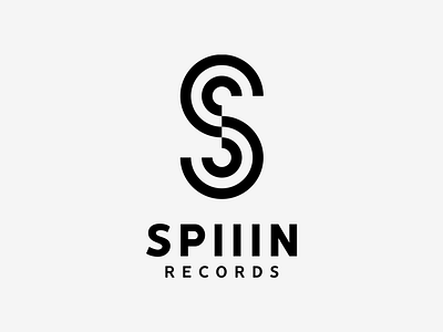 Record Label Logo branding dailylogo dailylogochallange day 36 design graphic design logo record record label spiiin spiiin records