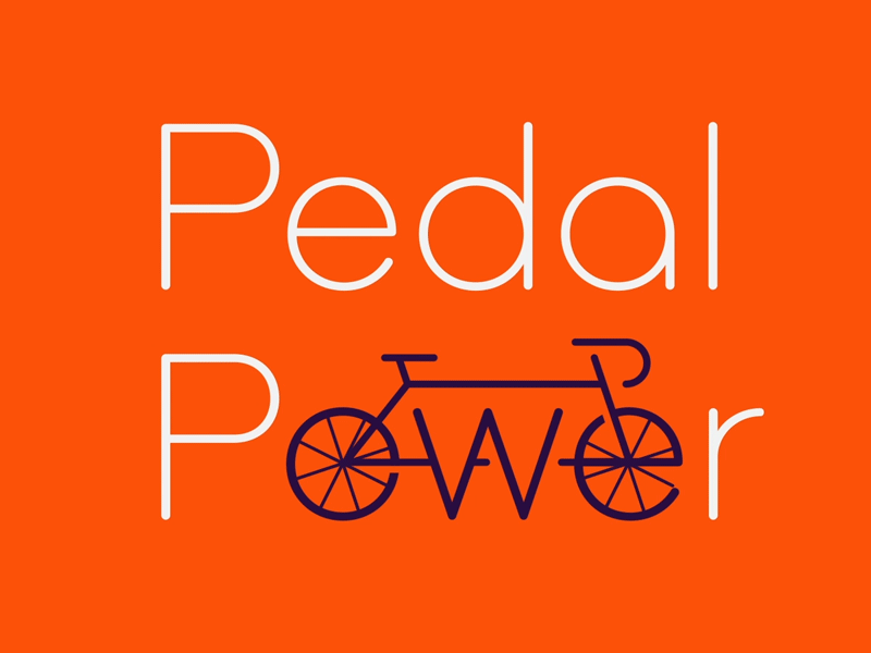 Pedal Power Logo animated logo bicycle logo bicycles branding dailylogo dailylogochallange day 24 graphic design line art logo pedal power