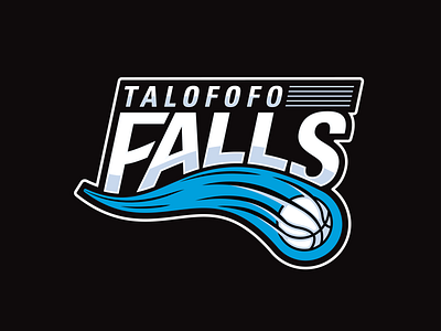 Falls Basketball Logo basketball falls logo graphic design guam made guam talofofo logo sports logo talofofo falls waterfalls