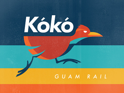 Ko'ko' Guam Bird bird bird illustration bird logo guam guam rail illustration koko koko bird rail