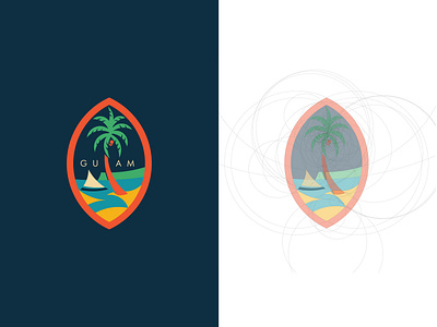 Guam Seal badge circle design graphic design guam guam flag guam seal island island logo logo vector