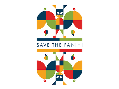 Save the Fanihi! badge fanihi fruit bats geometic graphic design guam save the bats save the fanihi vector