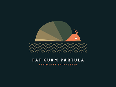 Fat Guam Partula critically endangered fat guam partula graphic design guam design guam snail logo snail snail logo