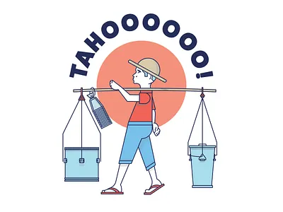 Tahoooooo! filipino food graphic design illustration logo magtataho philippines street vendor taho taho guy